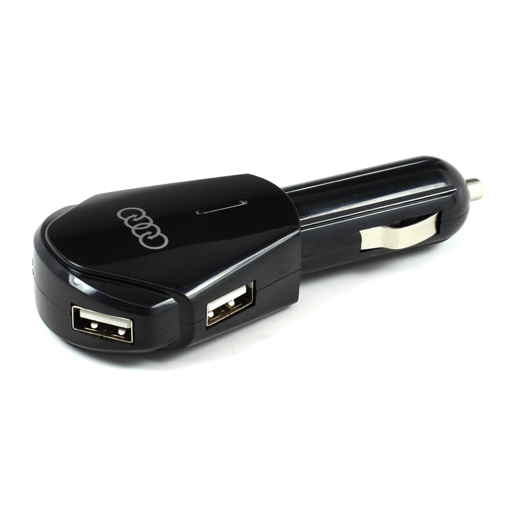 4 USB Output CAR Charger Adapter (Black)